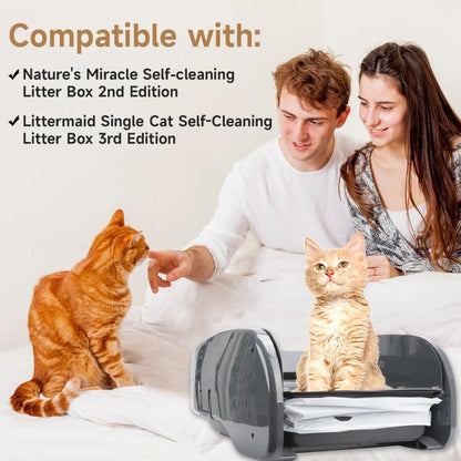 40 Litter Box Liners with a Permanent Waste Receptacle Compatible with Nature's - Image 2
