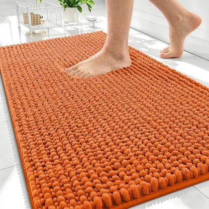 OLANLY Thick Chenille Bathroom Rugs 30x20, Soft Absorbent Bath Mat by OLANLY