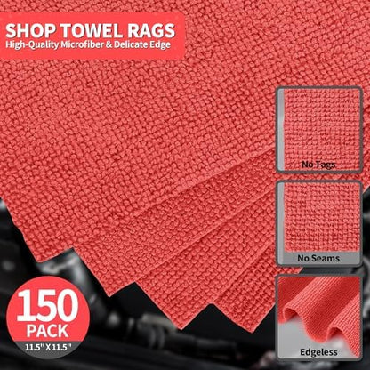 Microfiber Cleaning Cloth, 150 Pack Cleaning Rags Microfiber Towel Bulk - Image 2