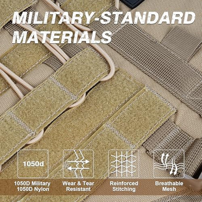 No Pull Tactical Dog Harness Medium Sized Dog, Service Dog Vest - Image 2