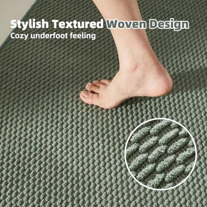 TYUU Bathroom Rugs Non Slip Washable, Super Absorbent Thin Bath Mat Small Quick - Image 3