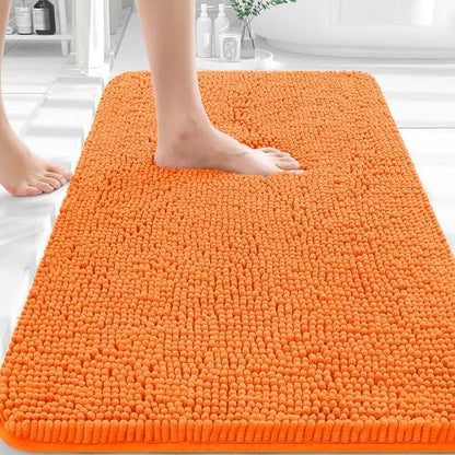 OLANLY Bathroom Rugs 36x24, Extra Soft Absorbent Chenille Bath Rugs by OLANLY