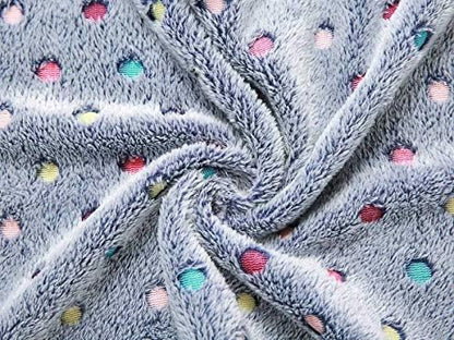 1 Pack 3 Blankets Super Soft Cute Dot Pattern Pet Blanket Flannel Throw - Image 5