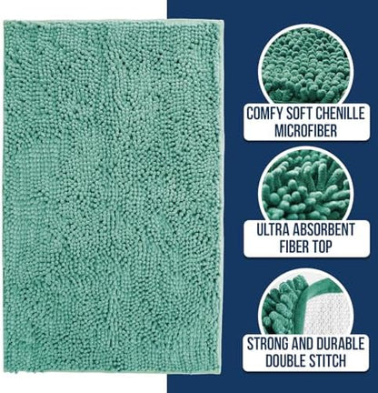 Muddy Mat® | Chenille Bathroom Rugs Quick Dry Microfiber Mats Non Slip Washable - Image 2