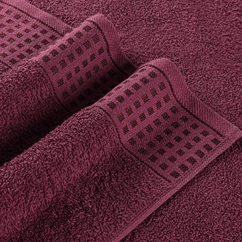 GLAMBURG 100% Cotton Ultra Soft 6 Pack Towel Set, Contains 2 Bath Towels 28x55 - Image 2
