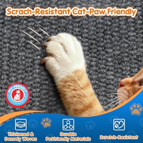 Wall Cat Scratcher for Indoor Cats, Corner Furniture Protector Grey - Image 2