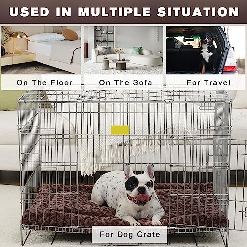 Exsnugy Washable Dog Bed Mat Medium Size Fluffy Pet Crate Pad 30x19 - Image 5