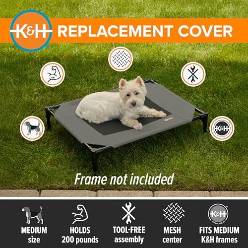 K&H Outdoor Elevated Dog Bed Pet Cot Replacement Cover, Medium 32x25in - Image 3