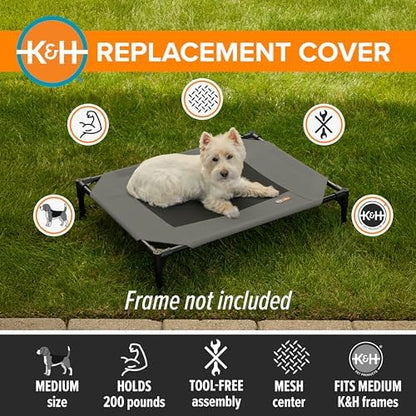 K&H Outdoor Elevated Dog Bed Pet Cot Replacement Cover, Medium 32x25in - Image 3