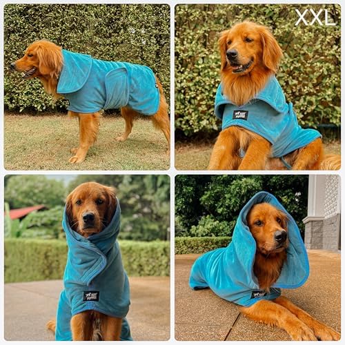 Tuff Pupper Fast Drying Dog Bath Robe | 800 GSM Plush Dog Towel - Image 3