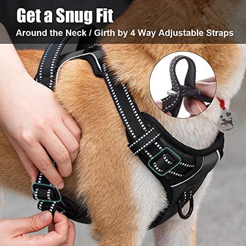 PoyPet No Pull Dog Harness Large, Reflective Vest - Image 4