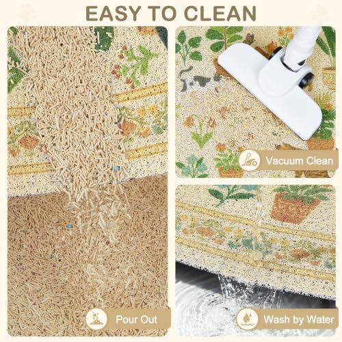 Unicorn Catcher 40"x30" Cat Litter Mat Non-Slip Washable Litter Box Mat - Image 5