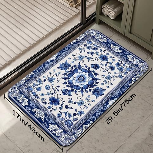 Bath Mat 29.5"x17", Easy-Clean Modern Floor Mat - Image 2