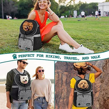 PetAmi Dog Front Carrier Backpack, Adjustable Dog Pet Cat Chest Carrier Backpack - Image 6