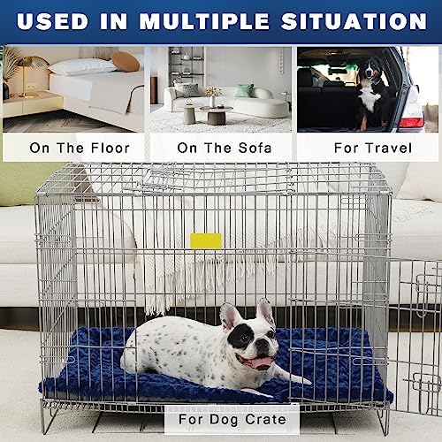 Exsnugy Washable Dog Bed Mat Medium Size Fluffy Pet Crate Pad 36x23 - Image 5