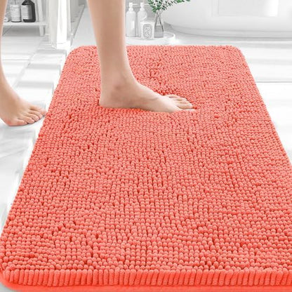 OLANLY Bathroom Rugs 35x24, Extra Soft Absorbent Chenille Bath Rugs by OLANLY
