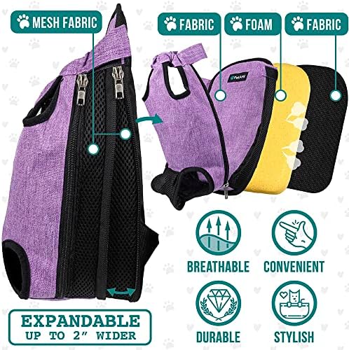 PetAmi Dog Carrier Backpack, Adjustable Pet Cat Front Carrier Backpack - Image 3