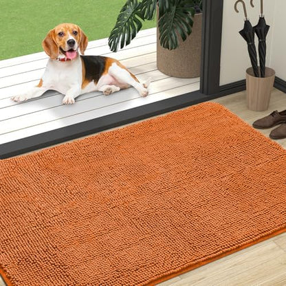 OLANLY Dog Door Mat for Muddy Paws 47x32, Super Absorbent Chenille Mud Mat by OLANLY