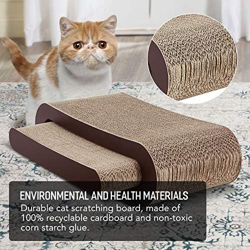 FluffyDream 2in1 Cat Scratcher Cardboard Lounge Bed, Cat Scratching Board - Image 4