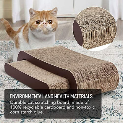 FluffyDream 2in1 Cat Scratcher Cardboard Lounge Bed, Cat Scratching Board - Image 4