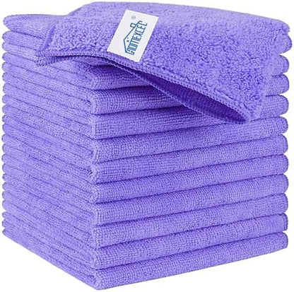 HOMEXCEL Purple Microfiber Cleaning Cloth, Microfiber Towels by HOMEXCEL