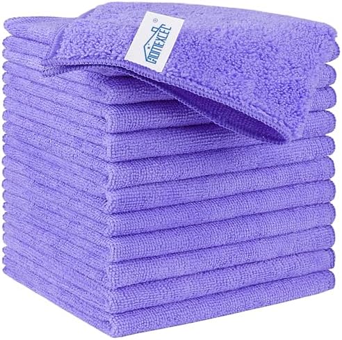 HOMEXCEL Purple Microfiber Cleaning Cloth, Microfiber Towels by HOMEXCEL