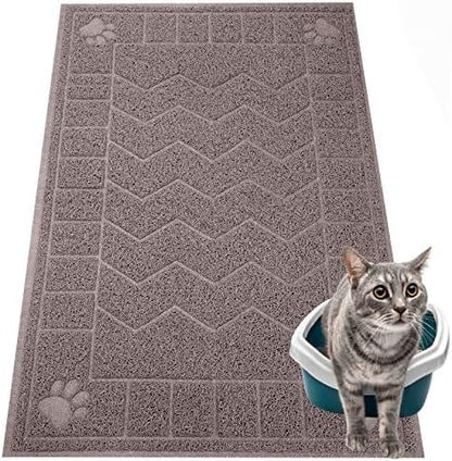 Cat Litter Mat, Litter Trapping Mat Soft on Kitty Paws, Waterproof, Easy Clean by Motsamla