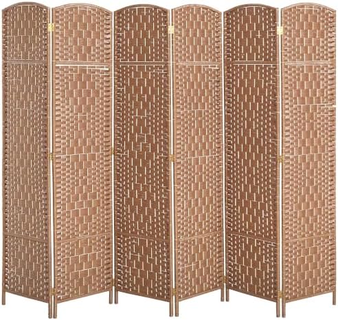 HOMCOM Room Divider 6-Panel, 6FT-Tall Folding Privacy Screen by HOMCOM