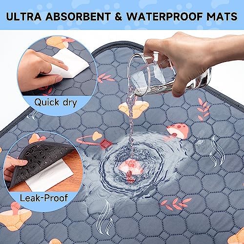 Sunheir Washable Pee Pads for Dogs, Waterproof Non-Slip Wee Wee, Absorbent and - Image 3