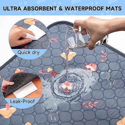 Sunheir Washable Pee Pads for Dogs, Waterproof Non-Slip Wee Wee Mats, Absorbent - Image 3