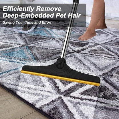 B-Land Carpet Rake for Pet Hair Removal, Reusable Carpet Scraper Broom - Image 3