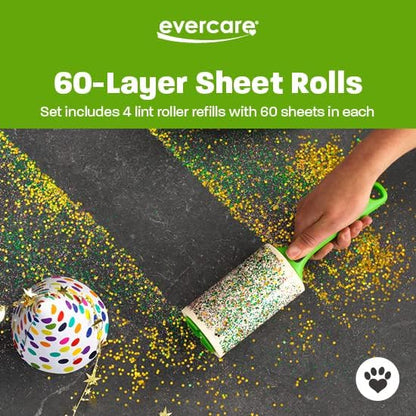 Evercare Pack of 4 Pet Extreme Stick Plus Lint Roller Refill Rolls - Image 4