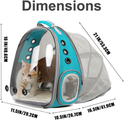 Cat Travel Backpack with Fan, Fit up to 12 lbs, Space Capsule Astronaut Clear - Image 2