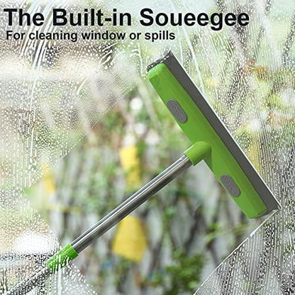 Rubber Broom with Squeegee for Carpet Pet Hair Remover, 57 inch Long Handled - Image 6