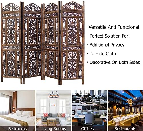 COTTON CRAFT Room Divider Wood Screen - Image 5