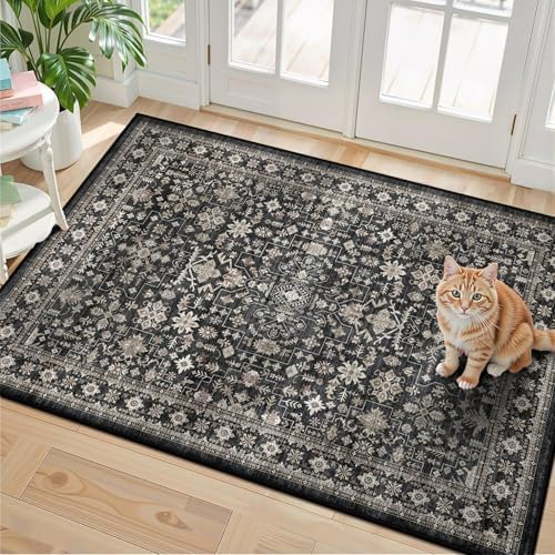 Grey Washable 2x3 Entry Rug, Small Rugs - Image 2