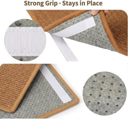 2Pack Cat Scratcher Mat, Natural Sisal, Jute Border, Sofa & Floor Protector - Image 5