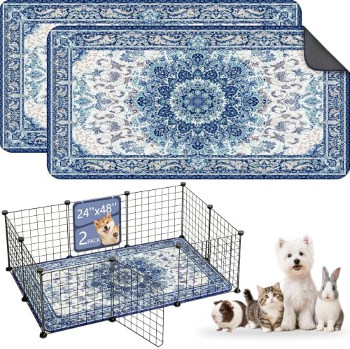 Washable Guinea Pig Pee Pads, Reusable Guinea Pig Cage Liner 2 Pack by Verdasun