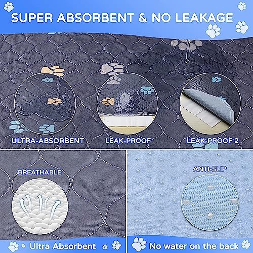Aitmexcn Washable Pee Pads for Dogs, 2 Pack Large Reusable Puppy Training Pads - Image 4