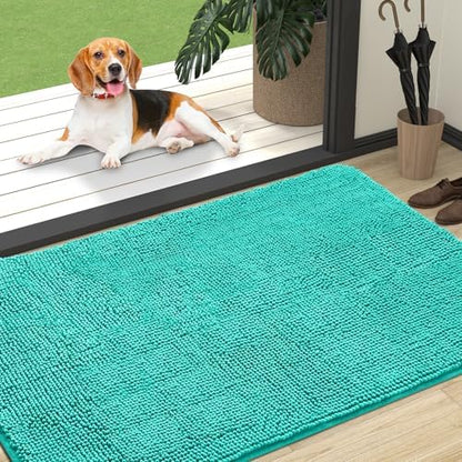 OLANLY Dog Door Mat for Muddy Paws 47x32, Super Absorbent Chenille Mud Mat by OLANLY