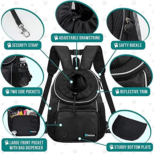 PetAmi Dog Front Carrier Backpack, Adjustable Dog Pet Cat Chest Carrier Backpack - Image 4