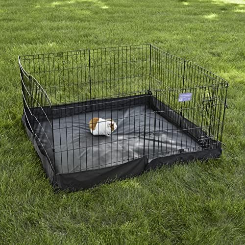 MidWest Homes for Pets Square Exercise Pen Fabric Mesh Bottom - Image 6