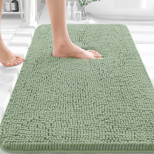 OLANLY Bathroom Rugs 36x24, Extra Soft Absorbent Chenille Bath Rugs by OLANLY