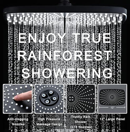 Rain Shower Head with Handheld Showerhead - Image 5