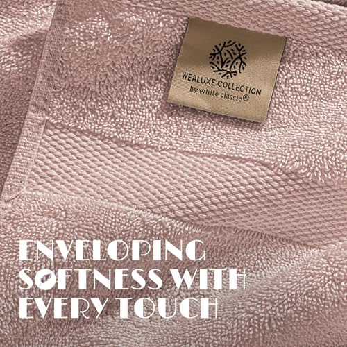 Wealuxe Pink Washcloths 12x12 Inch - Image 3