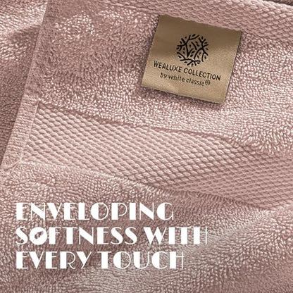 Wealuxe Pink Washcloths 12x12 Inch - Image 3