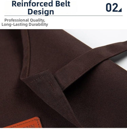 Kitchen Apron Waterproof with Pockets, Oil Proof Adjustable - Image 3