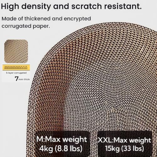 5 Pack Cat Scratcher Box Set Oval Scratch Bed - Image 6