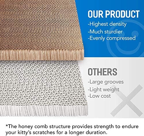 FluffyDream 2 in 1 Cat Scratcher Cardboard Lounge Bed, Cat Scratching Post - Image 4