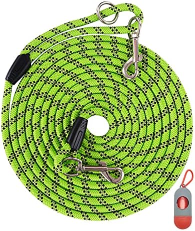 100FT Extra Long Dog Leash for Dog Training, Reflective Threads Check Cord Dog by Lanwandeng